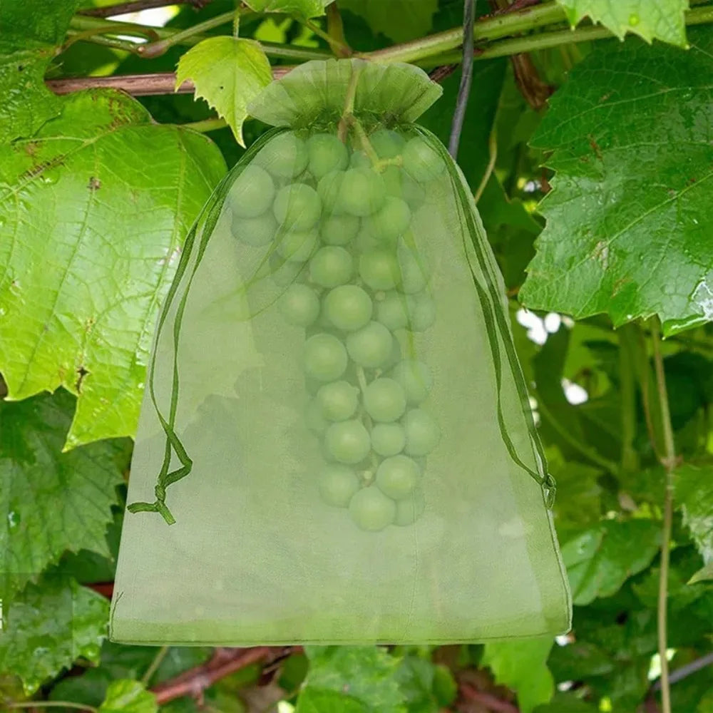 Fruit Protection Mesh Bags Reusable Insect Proof Drawstring Bags Pest Barrier Covers for Fruit Trees Plants Home Garden Supplies Quake