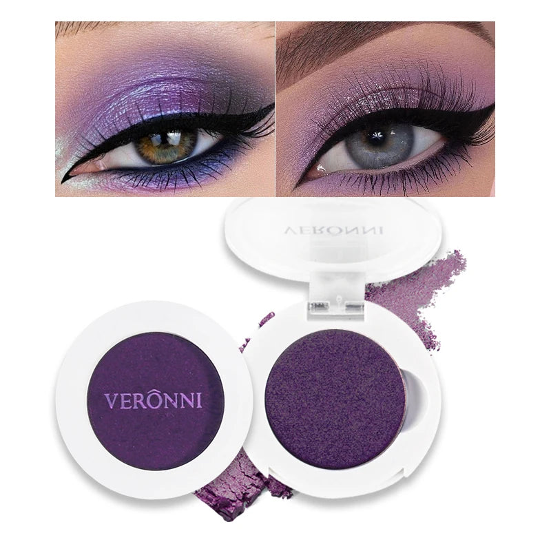 Monochrome Fashion Shimmer Glitter EyeShadow Makeup Pigment Pearlescent Brightening High Light Powder Eyeshadow Lasting Cosmetic Quake E113
