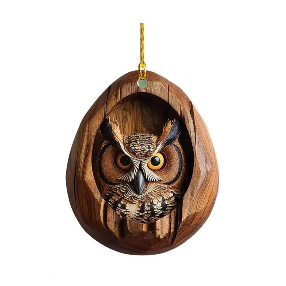 Festive Hanging Pendant Decoration Rustic Forest Christmas Ornaments 2d Acrylic Wildlife Decor for Christmas Tree Seasonal Quake E China