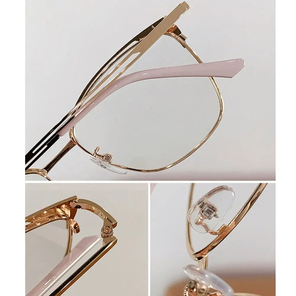 Trendy Office Anti Blue Light Glasses Women Fashion Retro Cat Eye Optical Eyeglasses Blue Rays Blocking Eye Protection Eyewear Quake