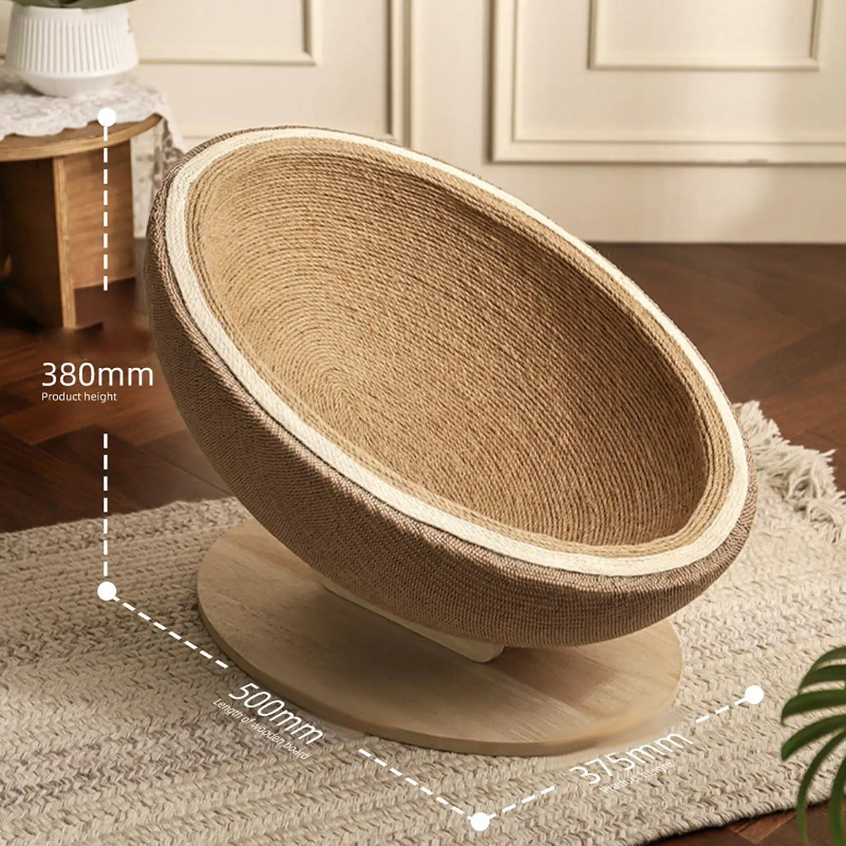 Cat Scratcher Board Cat Scratch Pad Bowl Luxury Versatile Furniture Protection Quake