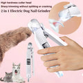 2 in 1 Electric Pet Nail Trimmer with LED Lights Pet Nail Grinder Dog Nail Trimmer and Grinder for Small Medium Large Dogs/Cats Quake Default Title