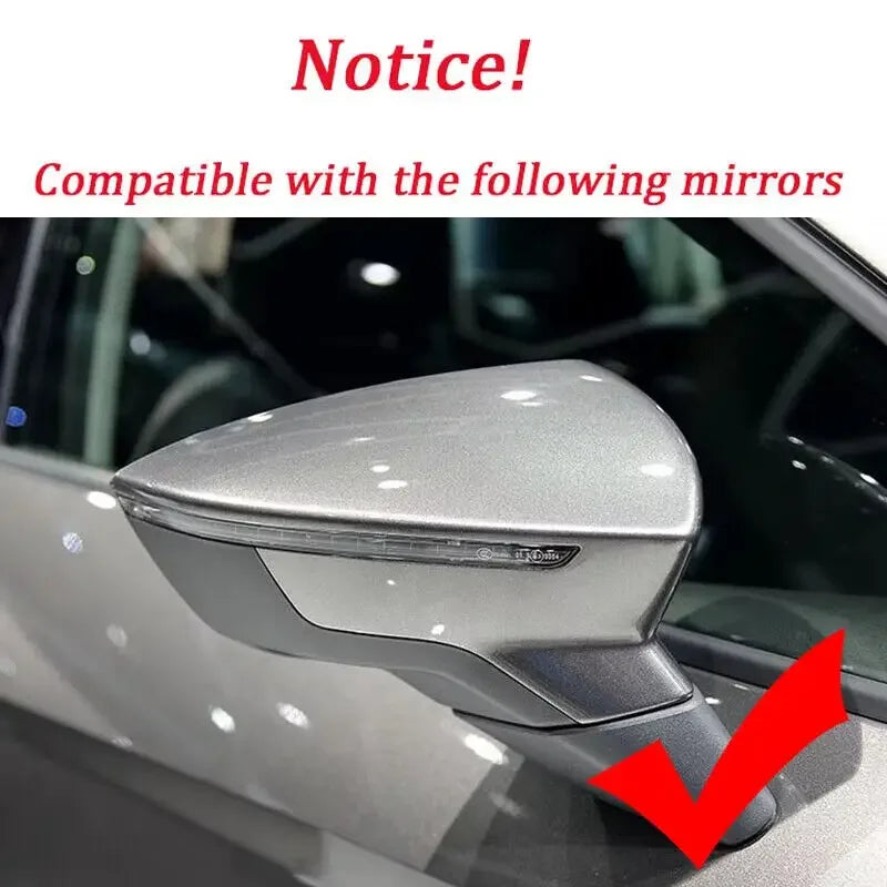 For SEAT LEON MK3 5F 2012-2020 IBIZA MK5 2017-2023 Replace Rearview Side Mirror Cover Wing Cap Exterior Door Rear View Case Trim Quake
