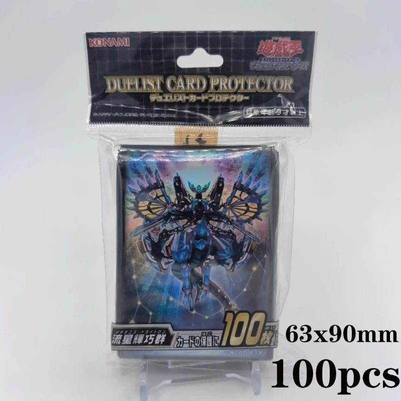 Hot 100pcs Official YuGiOh Drytron Card Sleeves 63x90mm Sealed Authentic Anime Card Protector for TCG Game Anime Collection Gift Quake