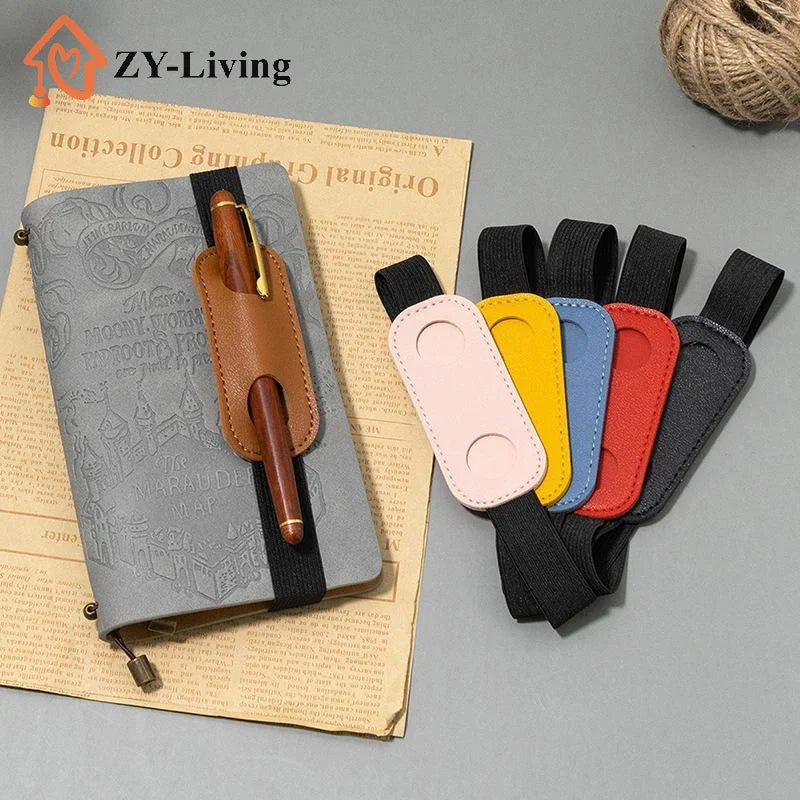 1Pcs PU Leather Pen Holder With Elastic Band for Notebook Covers Journals and Books Accessories Keep Writing Tools Handy Quake