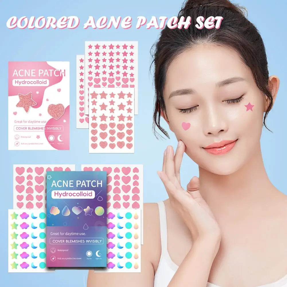 Cute Colorful Stars Pimple Patches Acne Patch For Zits And Blemishes, Invisible Spot Stickers For Face And Skin Protection Tool Quake