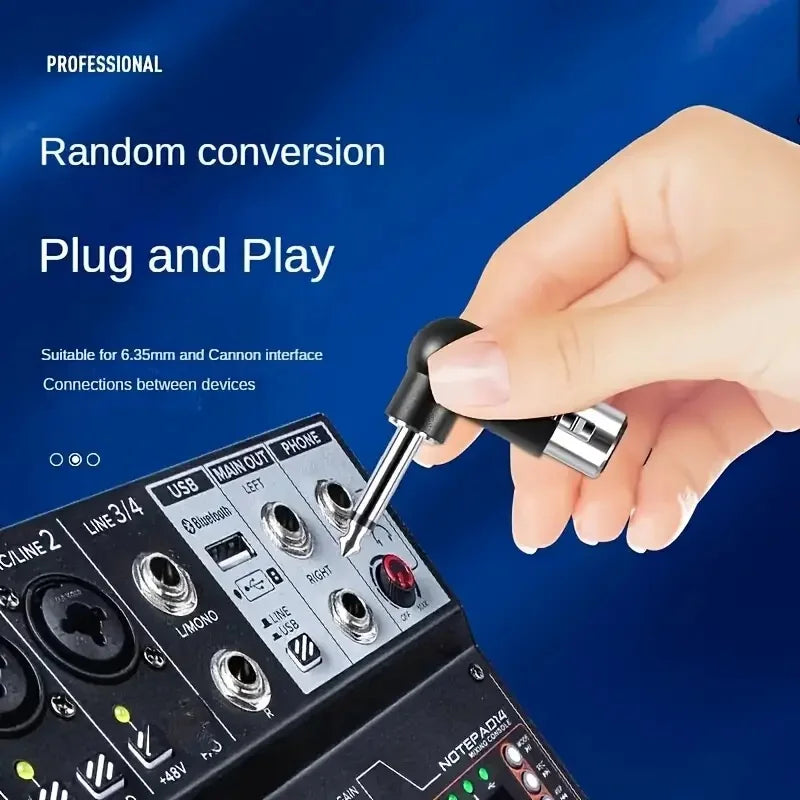 XLR Male to 6.35mm (1/4 Inch) Female Adapter - 3-Pin Balanced Audio Interface,Suitable for Microphones,Speakers,Audio Interfaces Quake