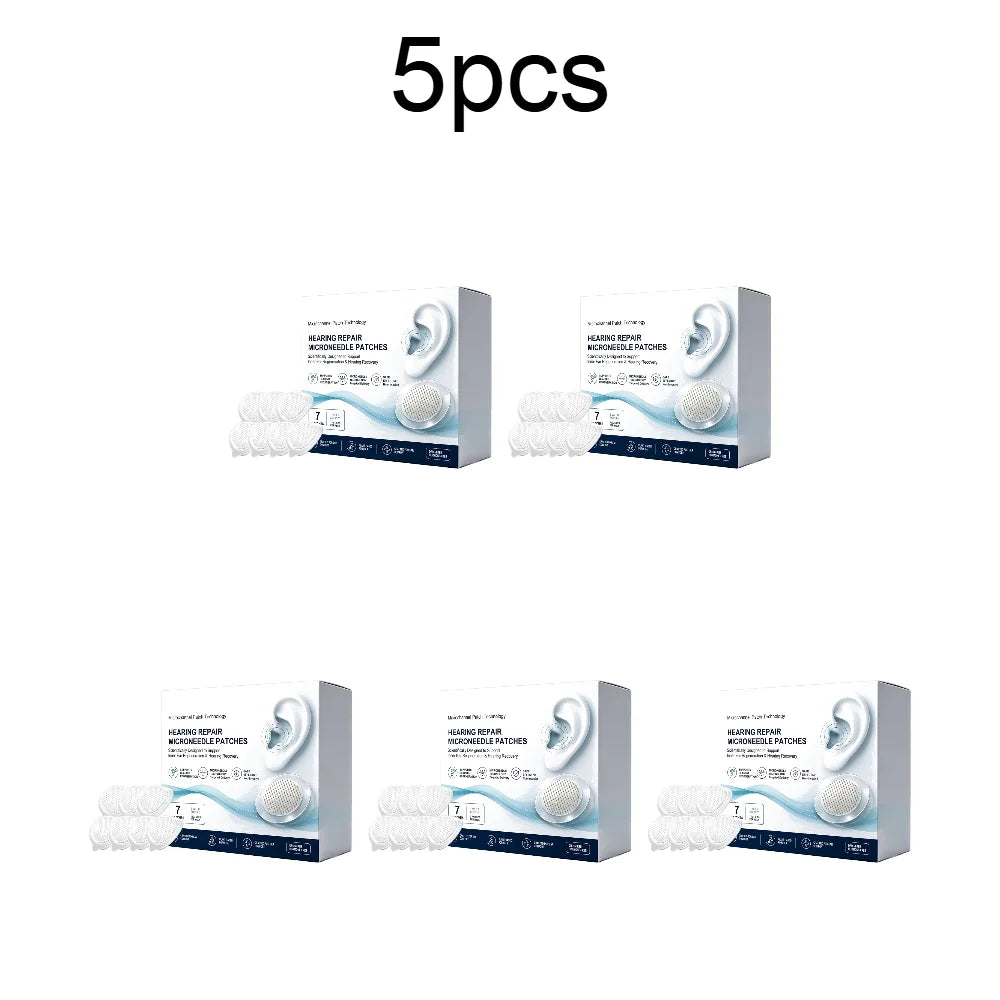 Behind Ear Microneedle Patch Breathable Ear Comfort Patch Skin Friendly Soothing Adhesive for Overnight Daily Care Quake 5PCS