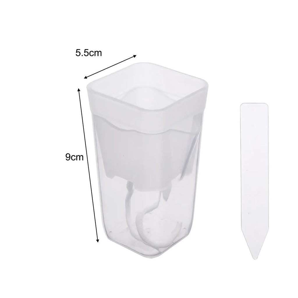 5/1PCS Dry Wet Separation Seedling Planting Flowerpot Self Watering Plant Pots Mini Translucent Plastic Planters Garden Supplies Quake 5.5x9cm 2PCS