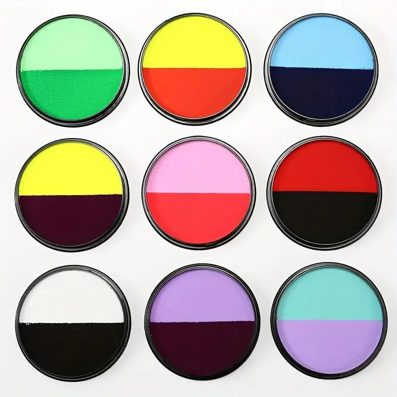 30g Double Color Water Based Body Face Paint DIY Body Painting For Cosplay Festival Opera Halloween Party Face Painting Makeup Quake