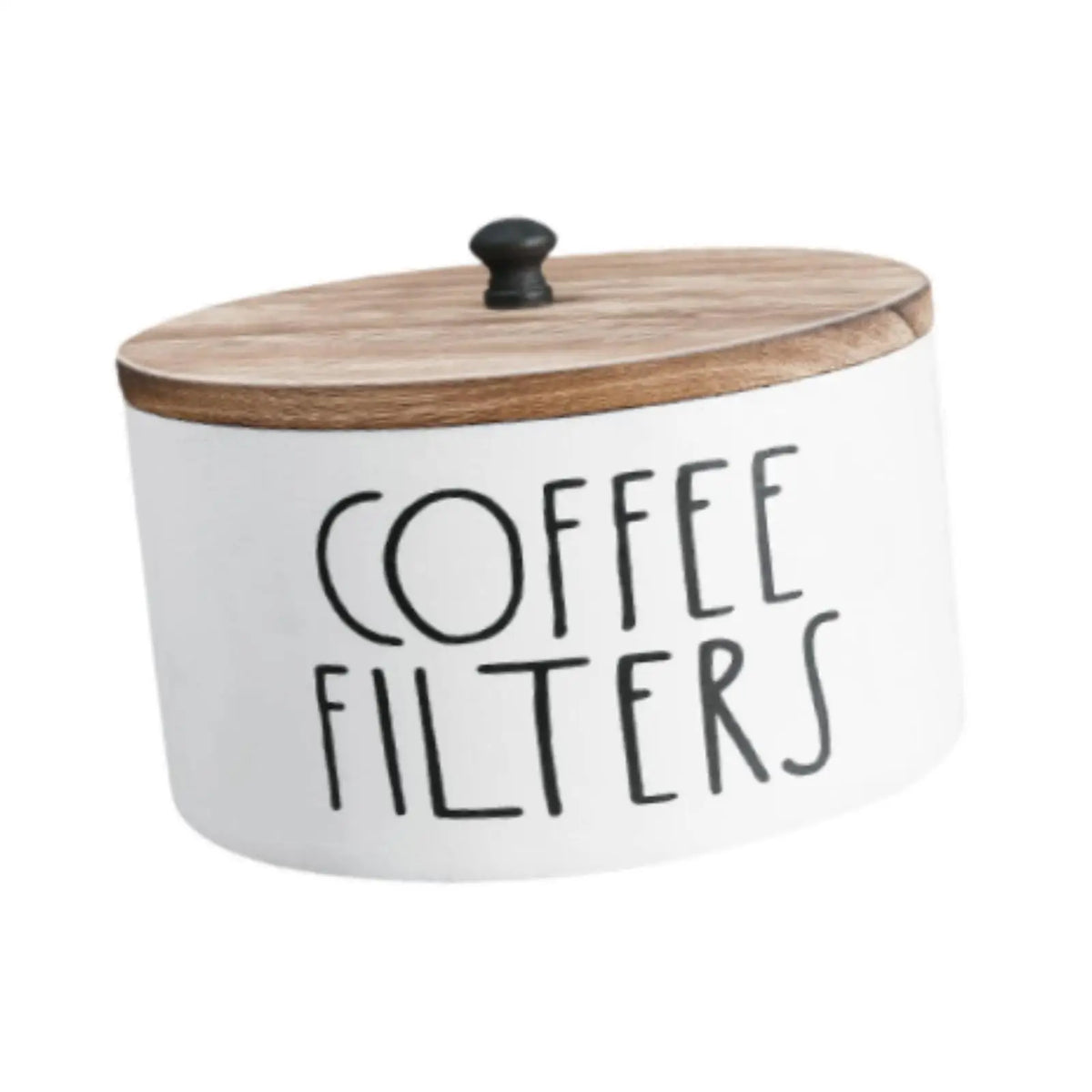 Coffee Filter Holder Decorative Accessories Dustproof Wood Coffee Filter Paper Stand for Hotel Office Travel Dining Coffee Shop Quake