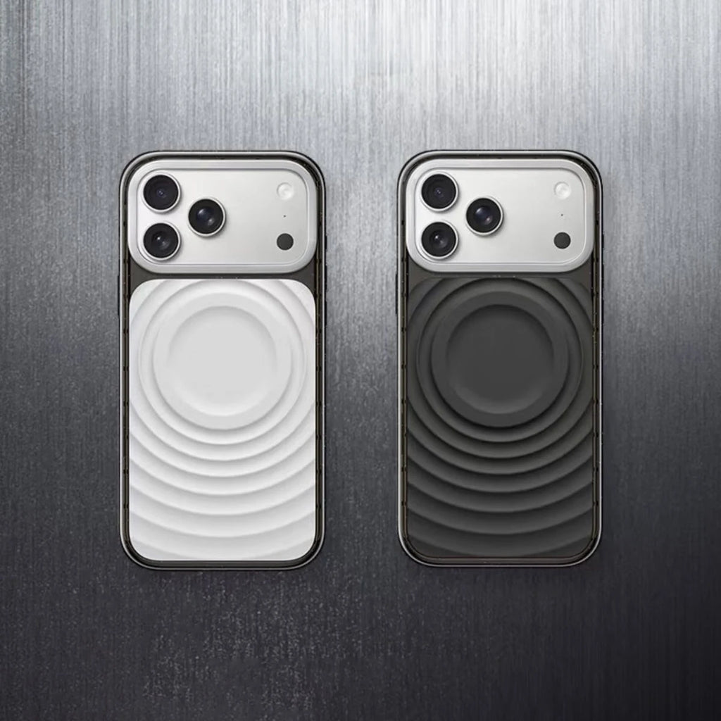 White Camera Frame Impact Case - Wave Magnetic Cover: Compatible with IPhone 18 17 Pro Max 18Pro Quake