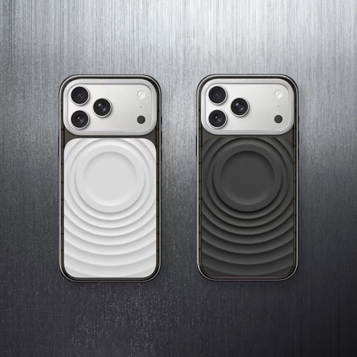 White Camera Frame Impact Case - Wave Magnetic Cover: Compatible with IPhone 18 17 Pro Max 18Pro Quake
