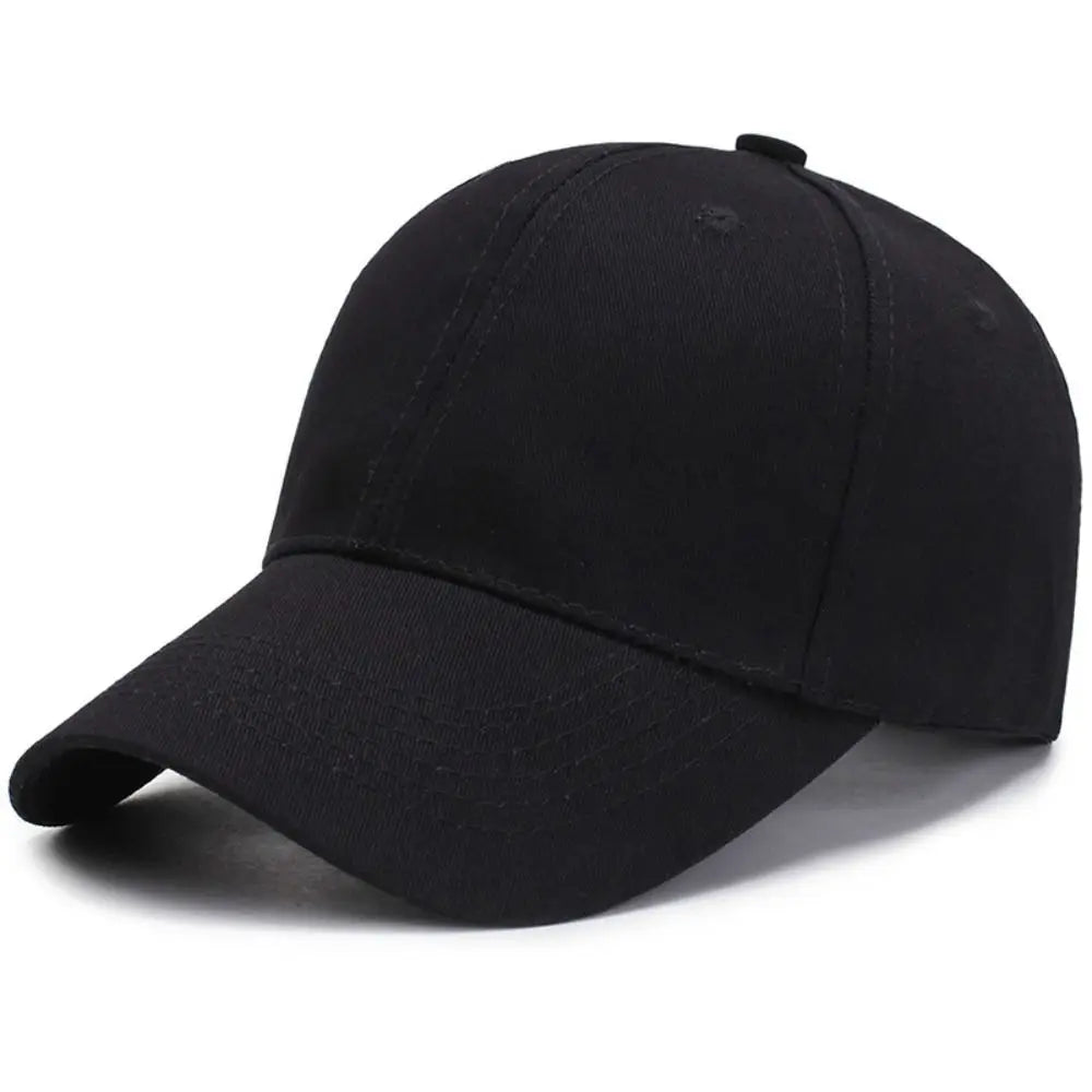 Casual UV Protection Adjustable Peaked Cap Sports Cap Cotton Baseball Cap Summer Hat Quake Black
