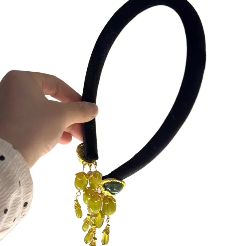 Retro Tassel Hair Headband New Chinese Style Elegant Vintage Hairband Fashion Women Hair Decor Accessories Quake