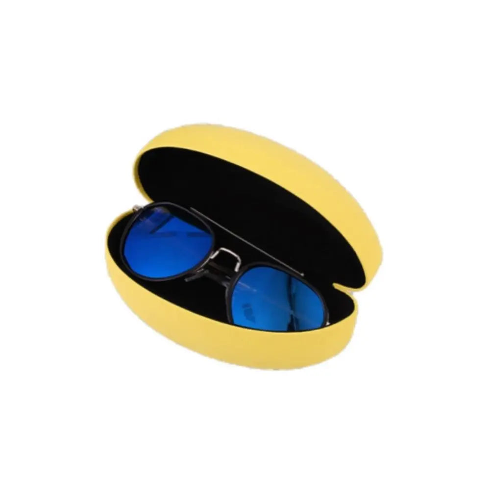Fashion Men and Women Leather Iron Box Glasses Case Sunglasses Case Sunglasses Box Quake yellow