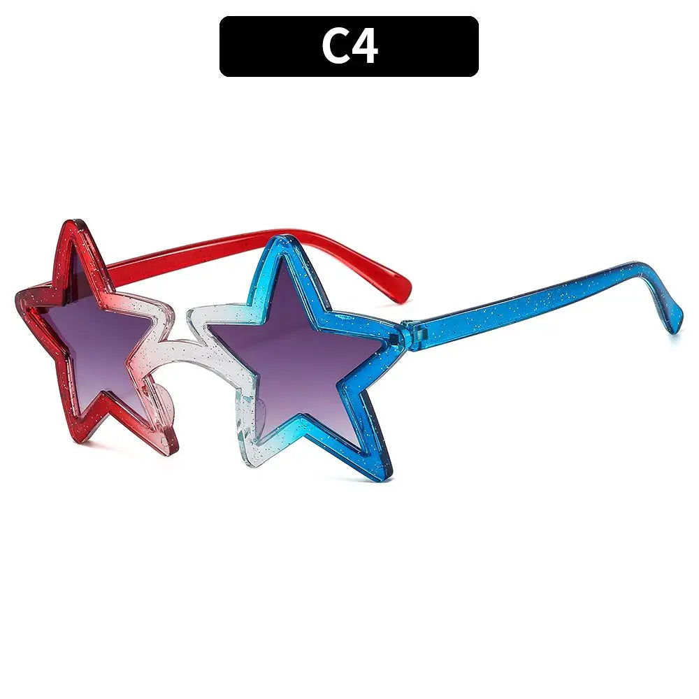 Fashion Unique Pentagram Sunglasses Christmas Party Star Shape Sun Glasses for Women Men Shining Shades Xmas Festival Eyewear Quake C4