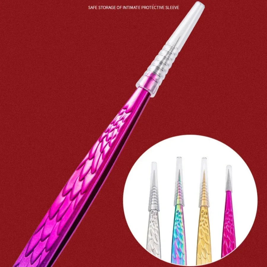 Tweezers Lash Tweezers Pointed Blackhead Remover Tip Tweezers 1pc Straight Pointed Isolating Tweezers Eyelash Extensions Quake