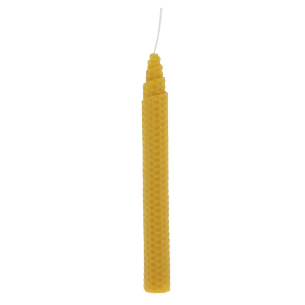 Handmade Beeswax Candles Sootless Dripless Taper Candle Wax for Candle Holder Ceremony Table Wedding Decor Quake Yellow