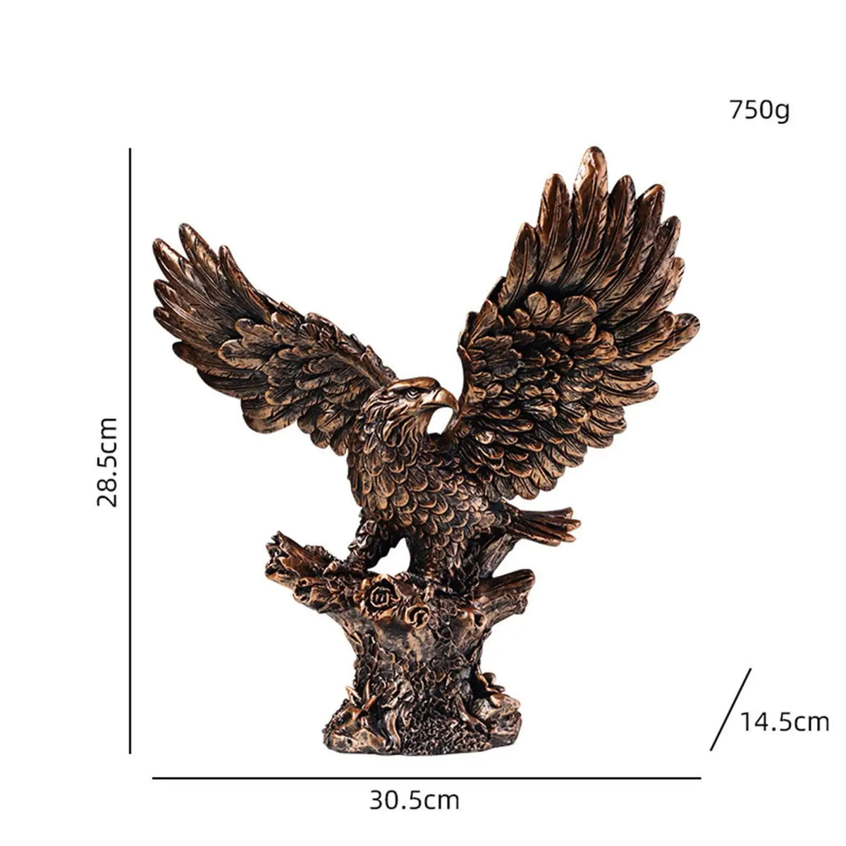 Eagle Statue Animal Sculpture Collectible Eagle Figurine, Table Centerpiece for Bookcase Shelf Office Garden Outdoor Ornament Quake