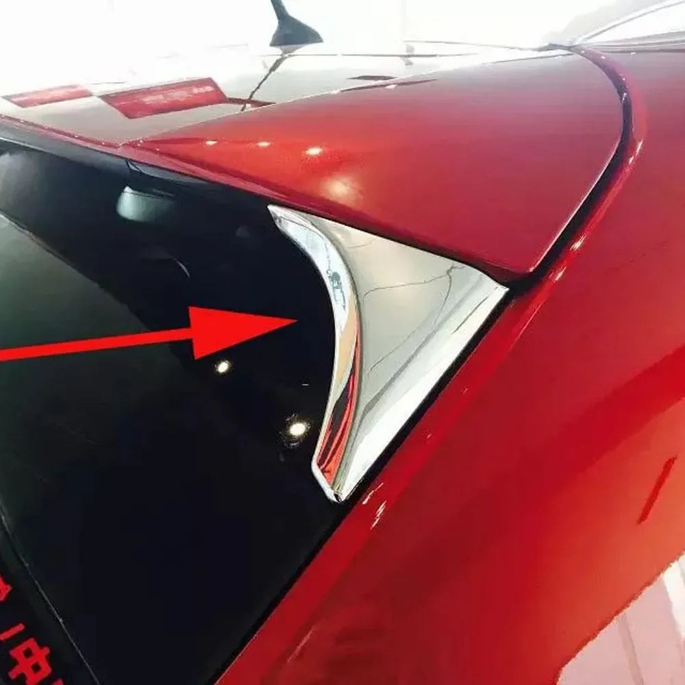 For Nissan Rogue Sport 2017-2021 Qashqai J11 2014-2020 Car Rear Window Spoiler Wing Cover Molding Trim ABS Silver Chrome Decor Quake