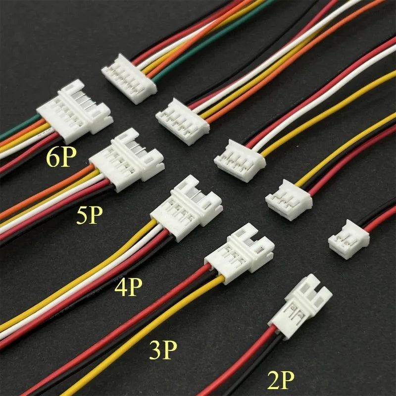 2‑6P PH2.0mm Air Docking Terminal Wire 2PCS 20/40CM Male Plug Female Jack Pre‑Made Cable for DIY Electrical Connection 24/26AWG Quake