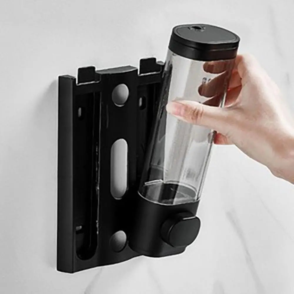 Durable ABS Plastic Manual Soap Dispenser White Black Wall-mounted Shampoo Gel Dispenser Liquid Soap Container Bathroom Quake