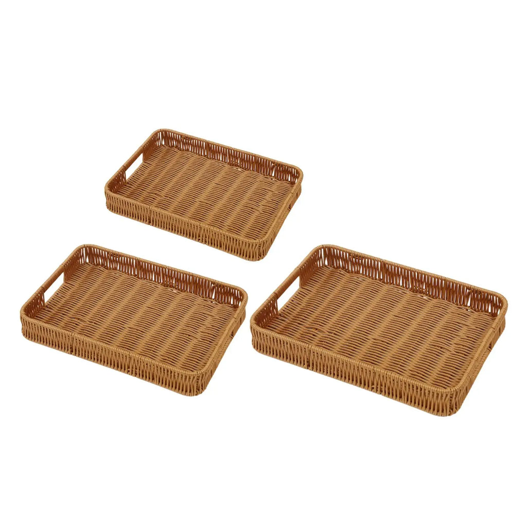 Hand Woven Serving Tray Multipurpose Vegetables Holder for Table Centerpiece Quake