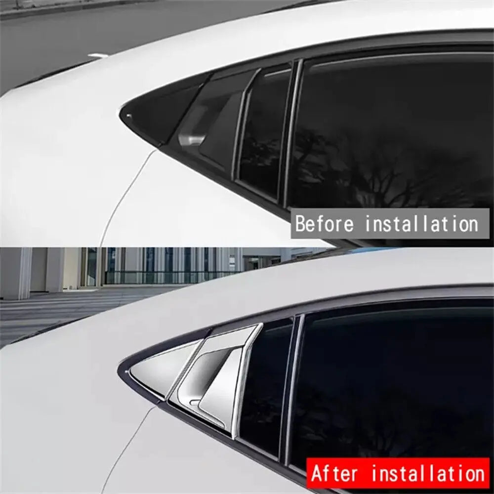For Toyota Prius 60 Series 2023 2024 2025 Car Rear Louver Window Side Shutter Cover Trim Sticker Vent Scoop ABS Carbon Fiber Quake