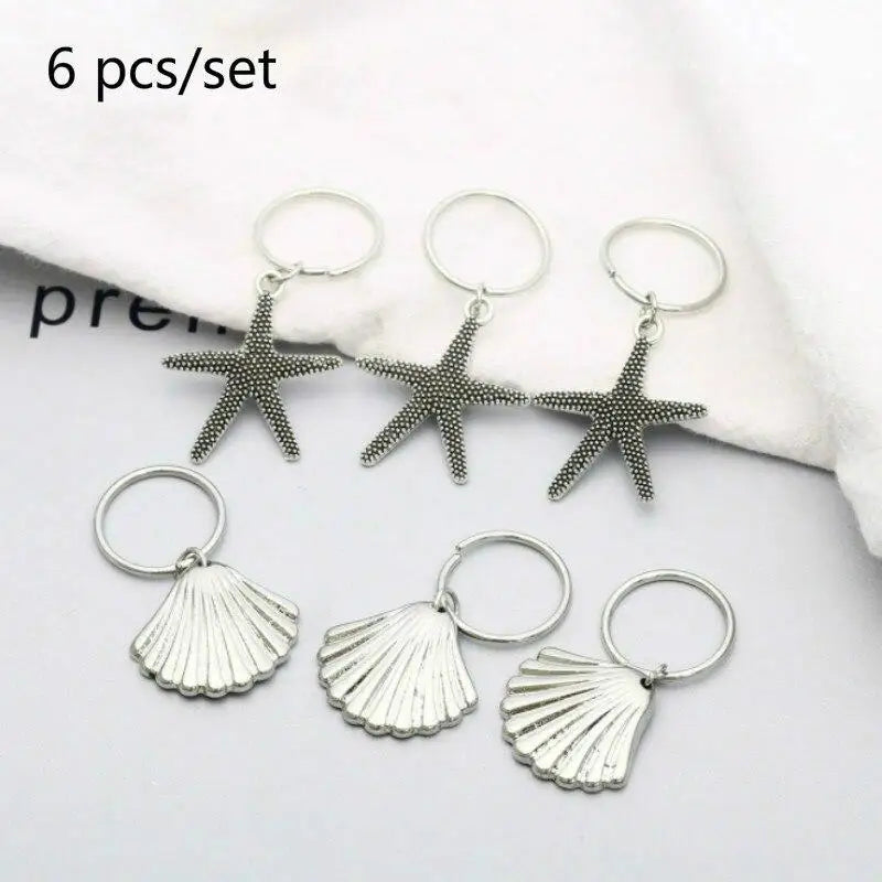 5-50 Pcs/set Opening Silver Hair Ring Hip-hop Hair Braid Charm Dreadlock Beads Clips Cuffs Rings Jewelry Dreadlocks Accessories Quake 6pcs