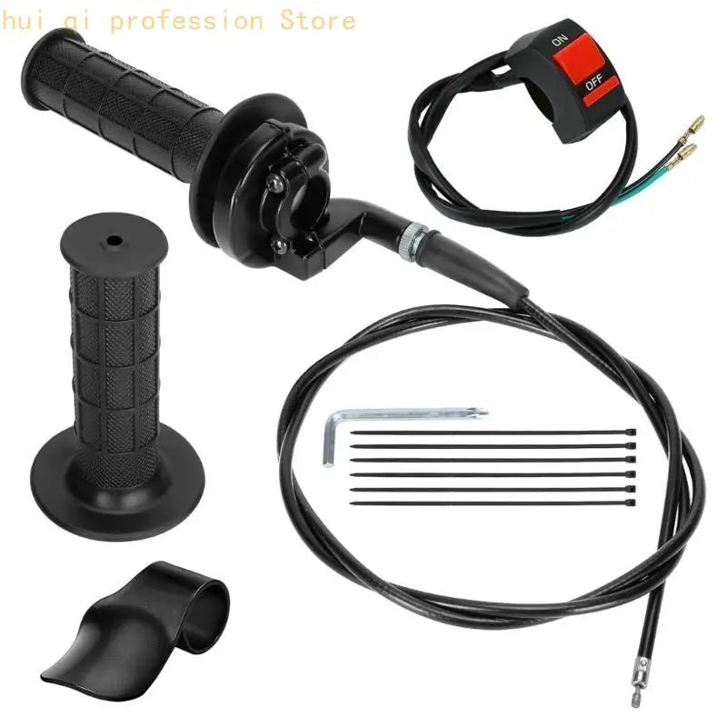 Upgraded Throttles Cable Assembly Combining Ergonomic Grip and Fast Engine Cutoff Suitable For 50 250CC Motorized Cycles H8WE Quake