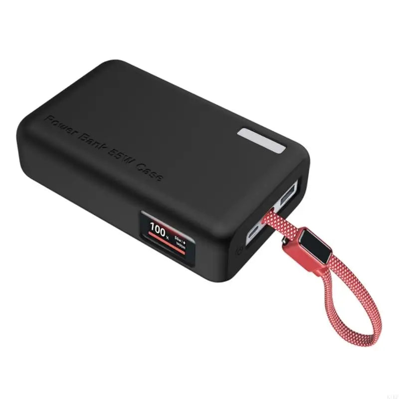 Soft Touches Powerbank Sleeve for 20000Mah 55W PB545 Powerbank Case, Protective Silicone Cover for Commuting K1KF Quake Black CN