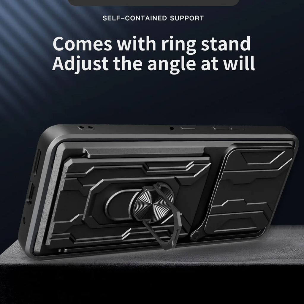 2-in-1 Card Case +Stand Phone Case For Motorola EDGE70 5G Shock-Proof Rear Cover Protective Phone Case Quake