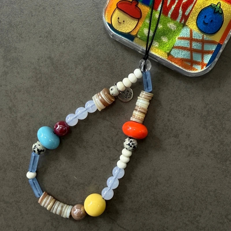 Elegant Turquoise Beaded Keychain Pendant Chain Strap Fashion Cellphone Rope Women Telephone Lanyard Jewelry K1KF Quake