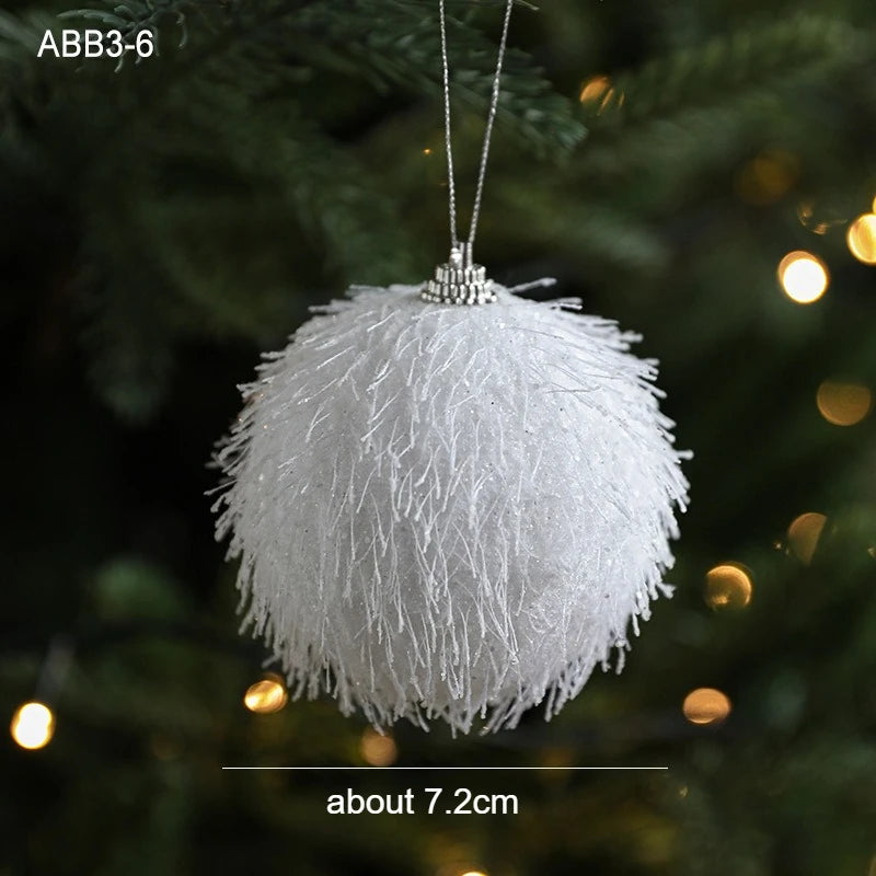 1pc Petal Christmas Ball Tree Pendant Atmosphere Decoration Accessories Decorations for Christmas Quake Section B