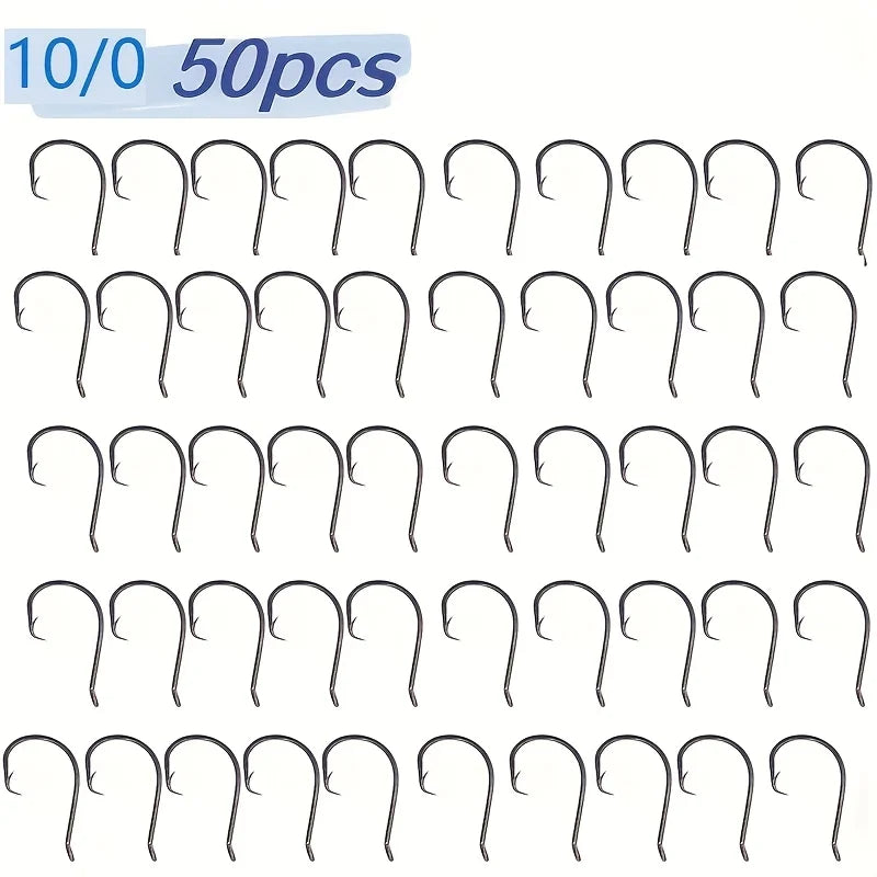 50pcs Circle Hooks Fishing Equipment Octopus Hooks Saltwater 1#-10/0 Quake 10gang0hao50pcs