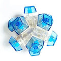 PC Transparent Mechanical Keyboard Switch Tester Fidget Toy Stress Relief Decompression Keychain Clicker for Office Gift EDC Quake Blue