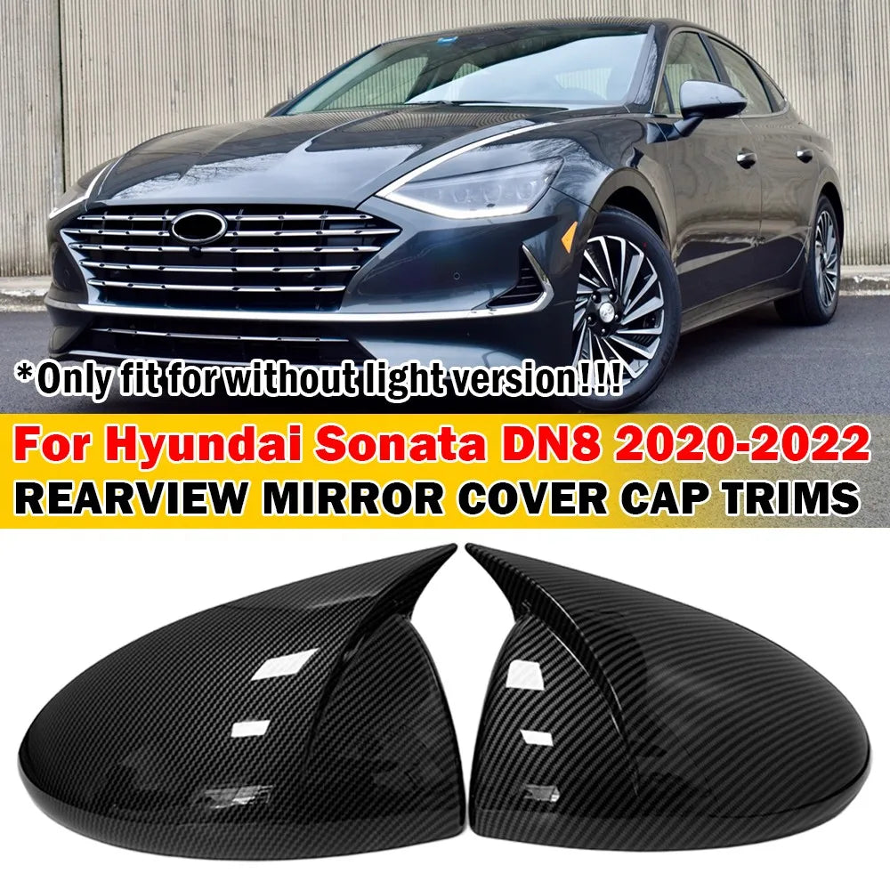 For Hyundai Sonata DN8 2020-2022 Car Sticker Rearview Side Mirror Cover Wing Cap Exterior Case Trim Accessories Vehicle Decor Quake