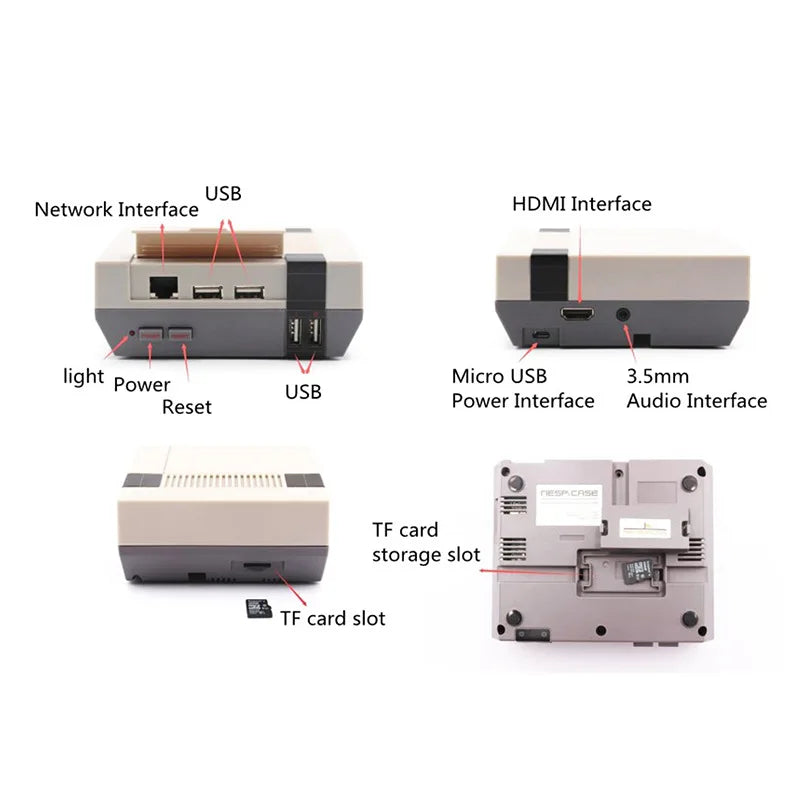 Nespi Case+Compatible with Raspberry Pi 1/2/3 Models B+Retrolag HDMI - Compatible+Compatible with Retropie Case+Fan Adapter Cabl Quake