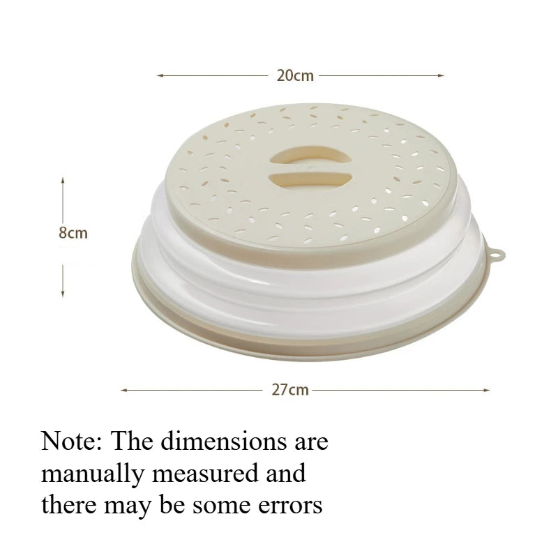 Collapsible Microwave Splatter Cover Heating Lid Breathable Oil Splash Guard Multifunctional Food Plate Cover Quake A