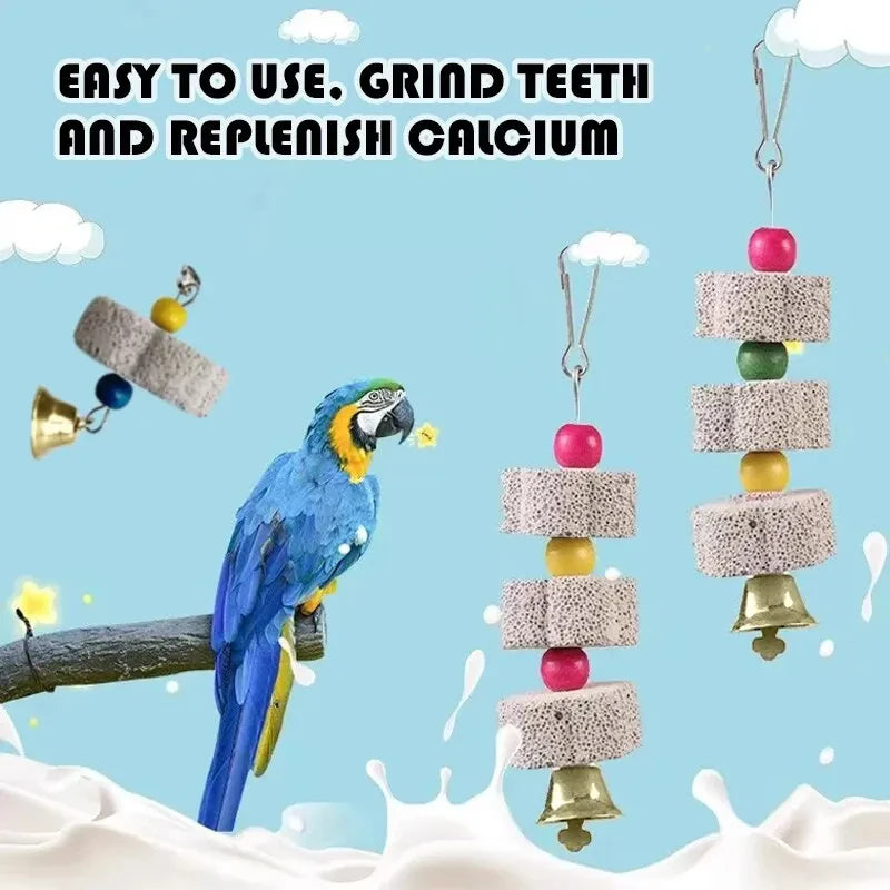 Parrot Molar String, Volcanic Rock Molar Stone, Hamster, Chinchillas, Birds Mineral Supplement, Pet Products Quake