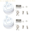 Marine Inspection Panel Lock Set with Flush Pull Handle, Keyed Nylon Deck Access Hardware 2 Pack for Boat Covers H8WE Quake White CN