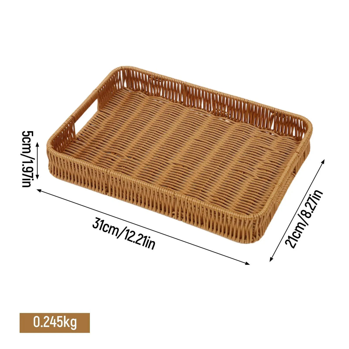 Hand Woven Serving Tray Multipurpose Vegetables Holder for Table Centerpiece Quake