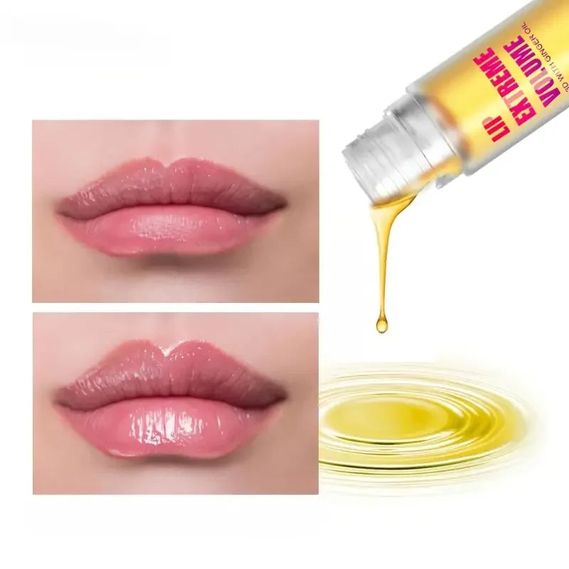 1/2Pcs Ginger And Mint Lip Plumper Oil Radiant,Plumping Lip Volumizing Serum for Smoother,Fuller Lips for Youthful and Sexy Look Quake