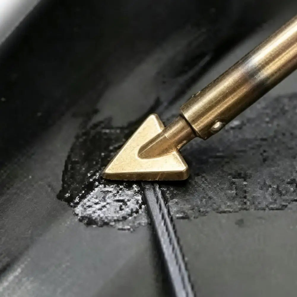 Plastic Welding Tip Triangular Soldering Tip for Plastic Welding Flat Iron Replacement with Storage Box Bumper Repair Filling Quake