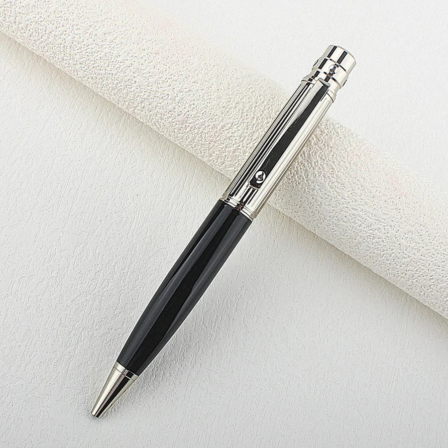 Elegant Vintage Rotating Metal Pen Smooth Blue Ink Writing High End Office Business Design with Pen Holder Quake 3010-3