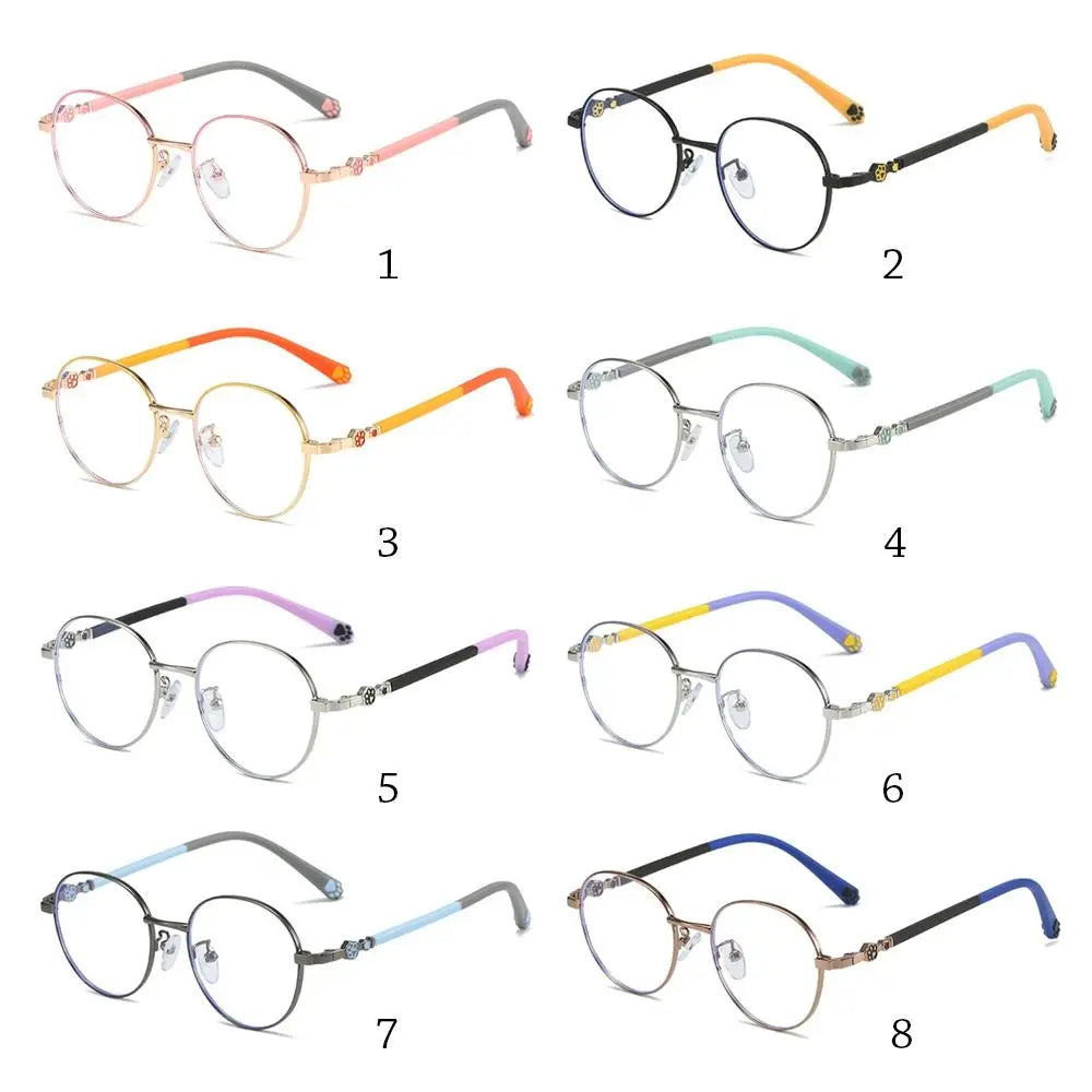 Blue Light Blocking Glasses for Kids Cute Cat Paw Pattern Optical Eyewear Children Boys Girls Anti Blue Rays Computer Goggles Quake