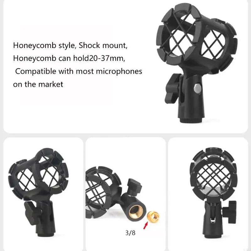 Microphone Shock Mount Compatibility for 20-37Mm Mics Holder For Stable Sound Capturing In Vlog Interviews Recording K1KF Quake