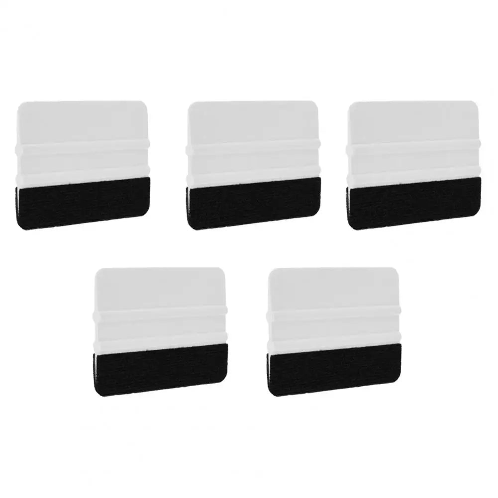 5Pcs Car Window Film Applicator Tool Professional Car Glass Tint Protective Film Felt Edge Squeegee Vinyl Wrap Scraper Installat Quake White