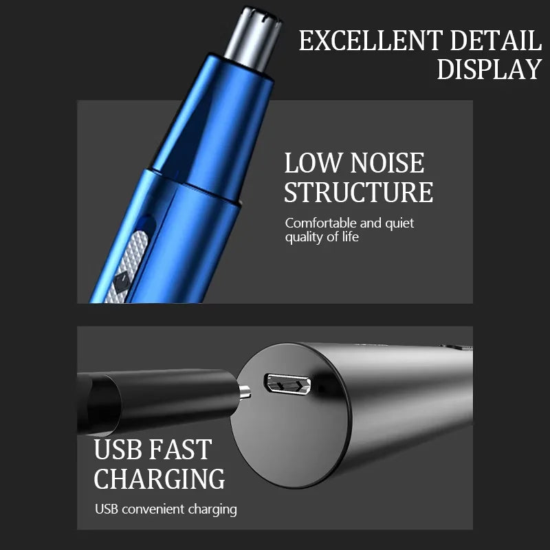 2 In 1 Electric Nose Hair Trimmer USB Charging New High Quality Ear Hair Removal Multi-kinetic Shaving Tools Quake
